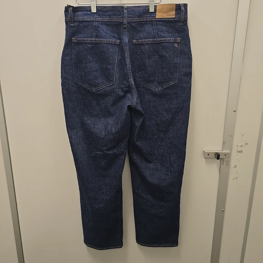 Madewell Perfect Vintage Straight Jeans Size 31 Dark Wash Hemp Blend Premium - Picture 6 of 9